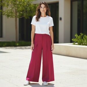 Banana Republic Magenta Flare Pants